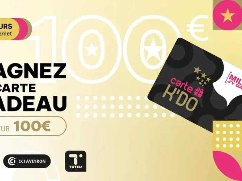 Jeu concours spécial lancement site internet Millau j'y Gagne